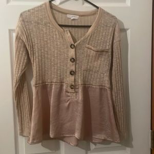 Cotton and silk top from Buckle. XS.